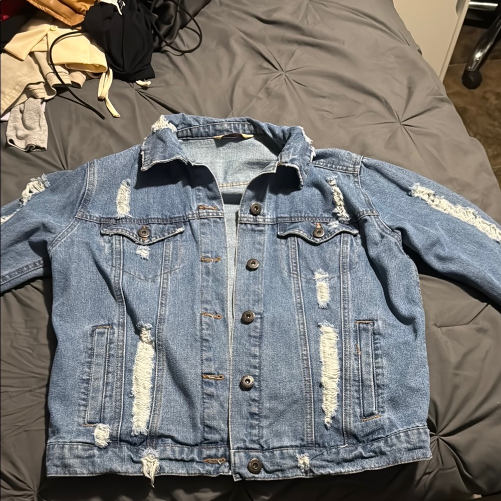 Distressed Blue Denim Jacket